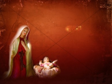 Mary and Baby Jesus Worship Background