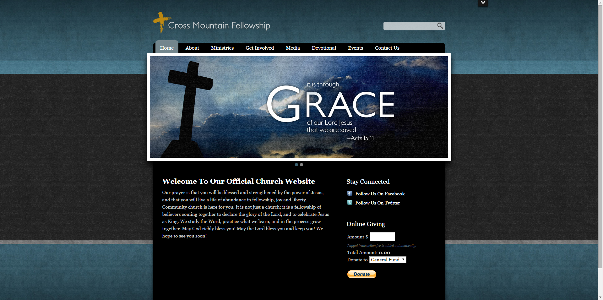 Cross Mountain Fellowship Church Website Template