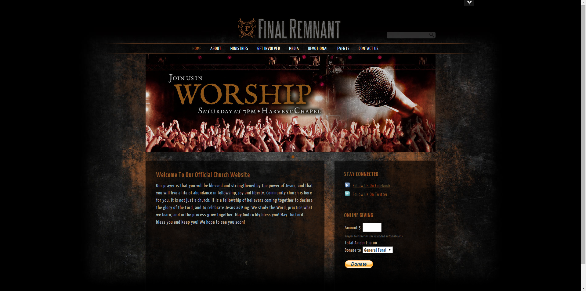 Final Remnant Church Website Template