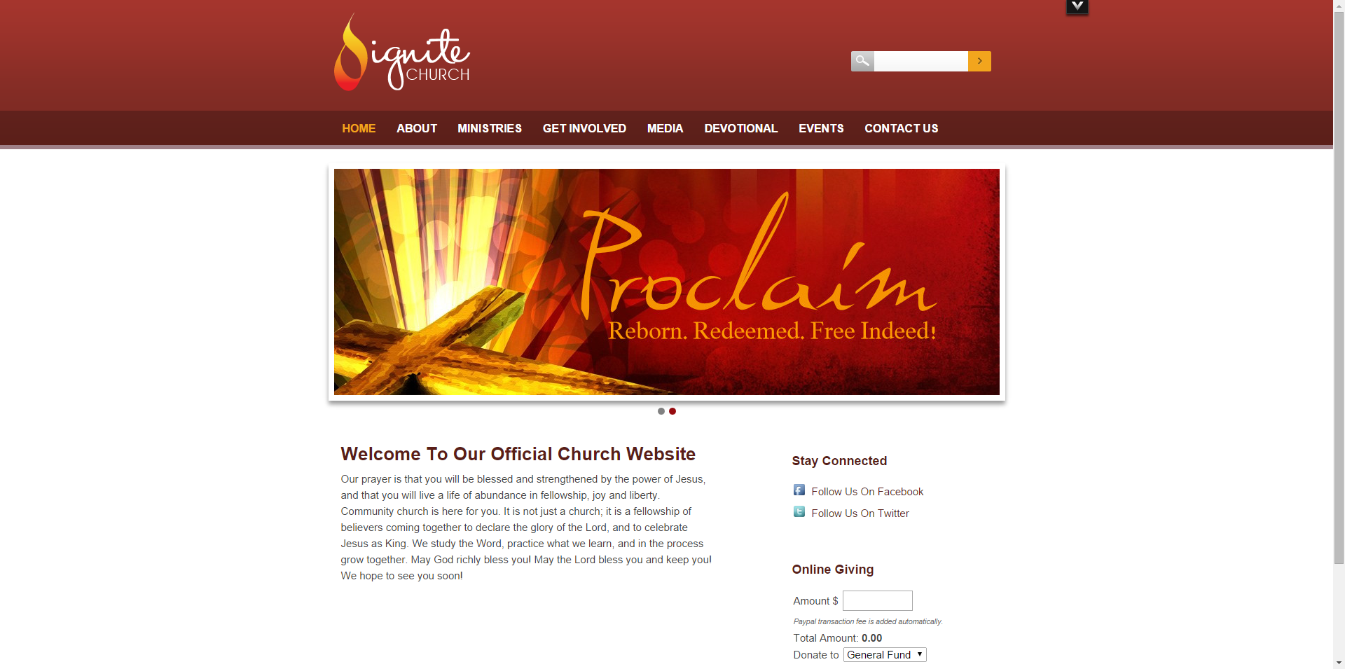 Ignite Church Website Template