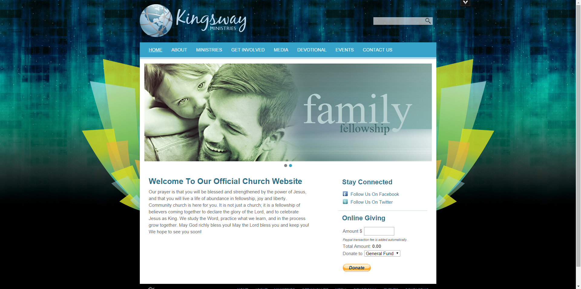 Royal Aurora Church Website Template