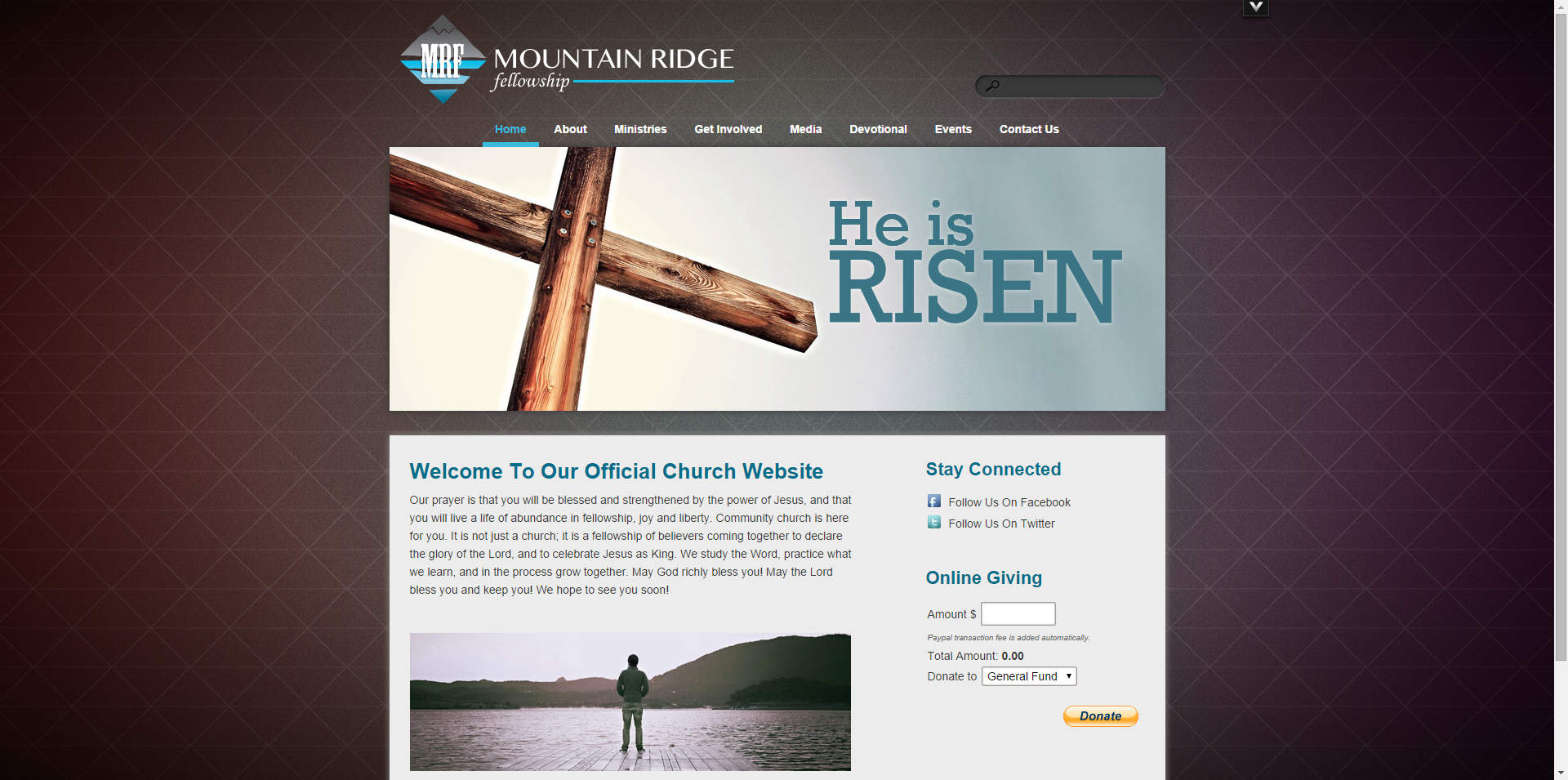 Line Matrix Church Website Template