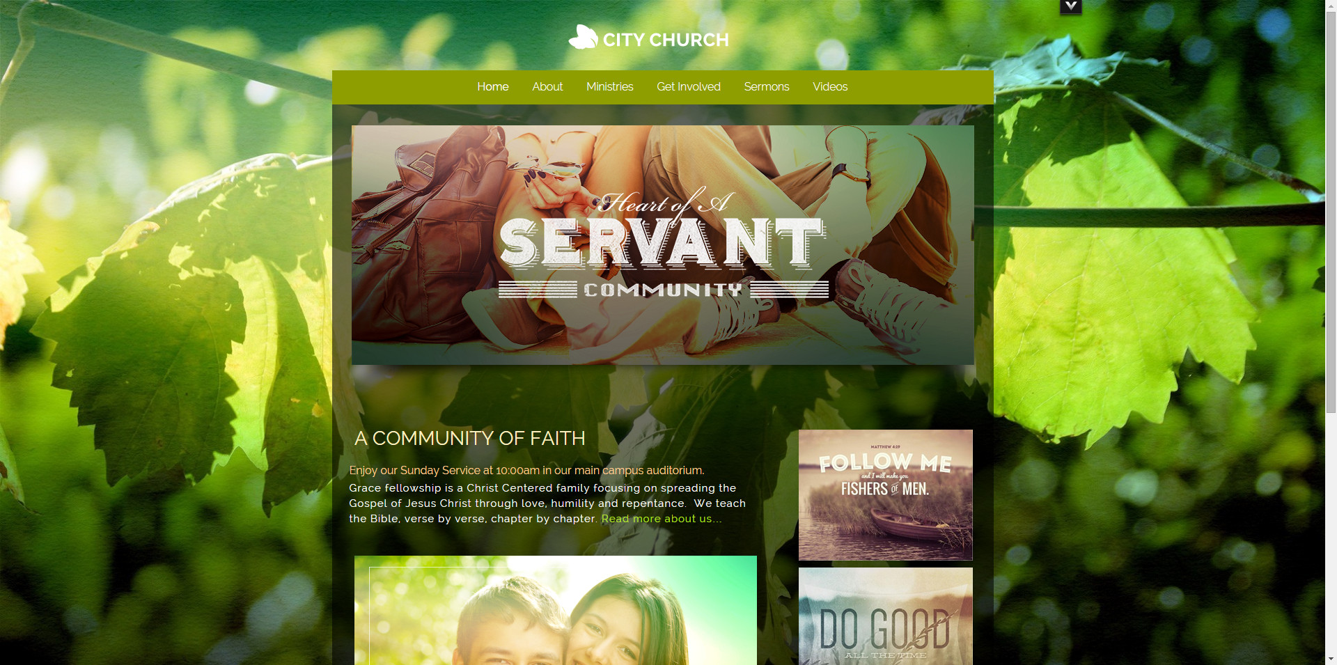 Beauty of Creation Church Website Template