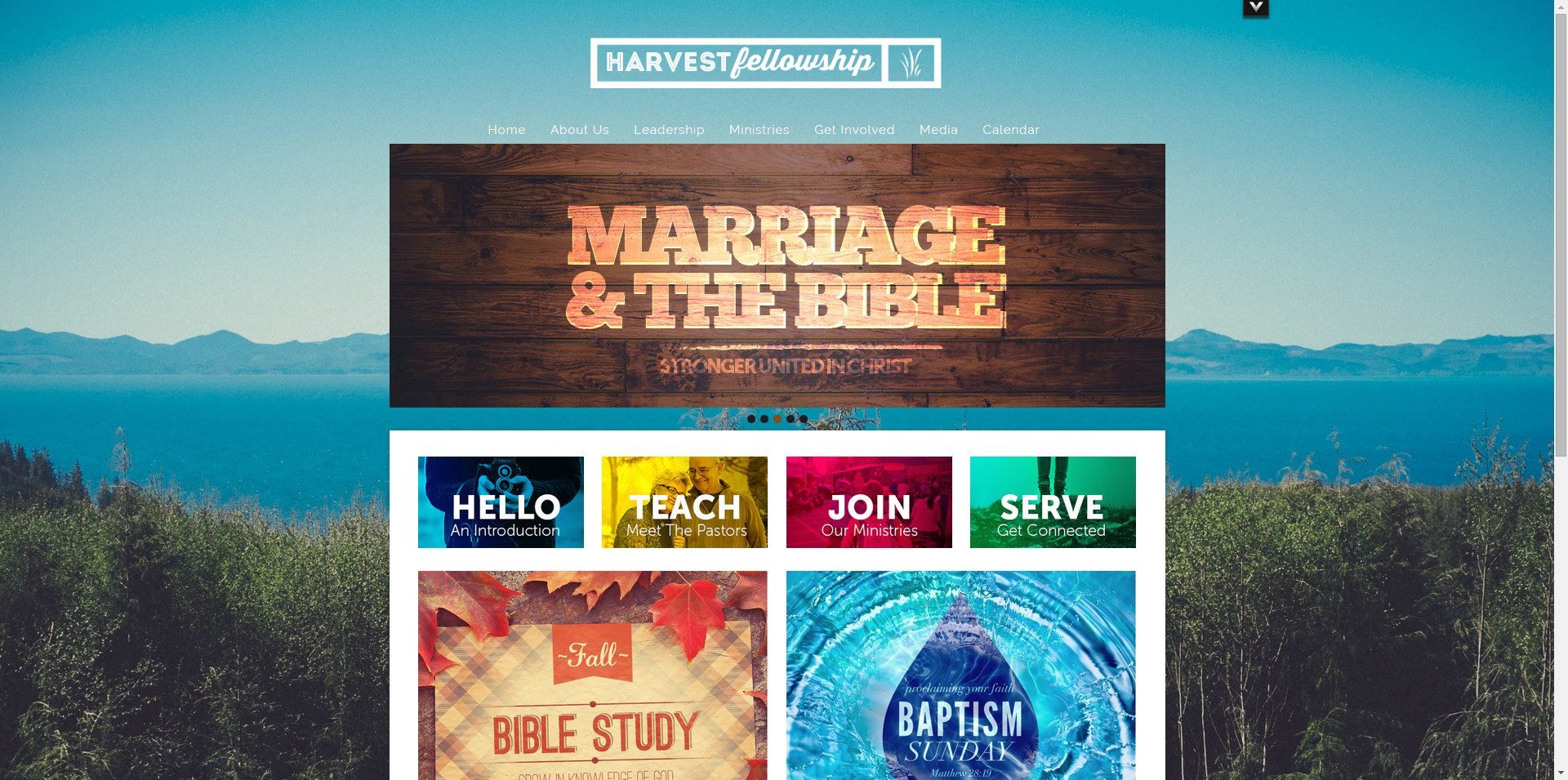 Harvest Fellowship Visual Church Website Template