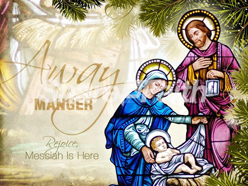 Away in a Manger Nativity Graphic
