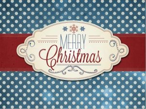 Merry Christmas Polka Dot PowerPoint Graphic