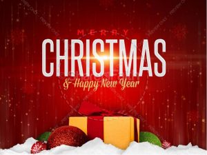 Merry Christmas and Happy New Year PowerPoint Graphic