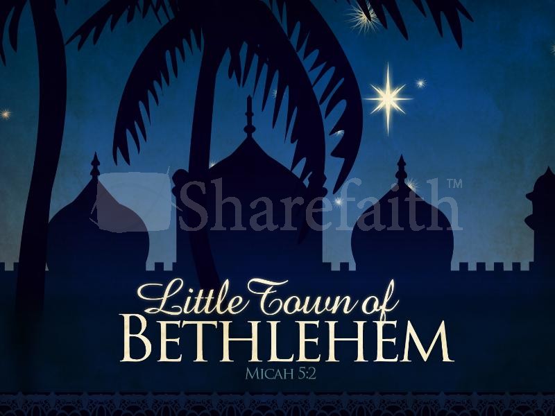 Oh Little Town of Bethlehem Nativity Graphic