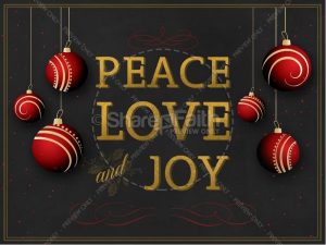 Peace Love and Joy PowerPoint Graphic
