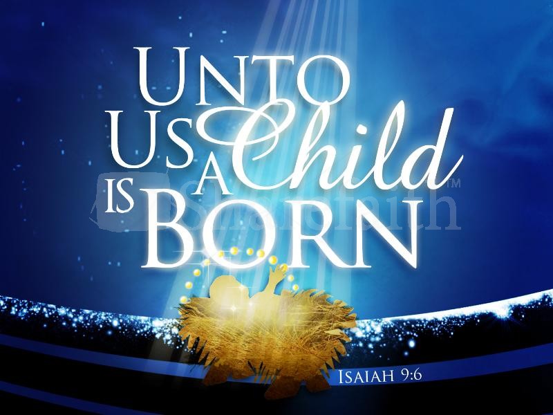 Unto Us a Child is Born Nativity Graphic