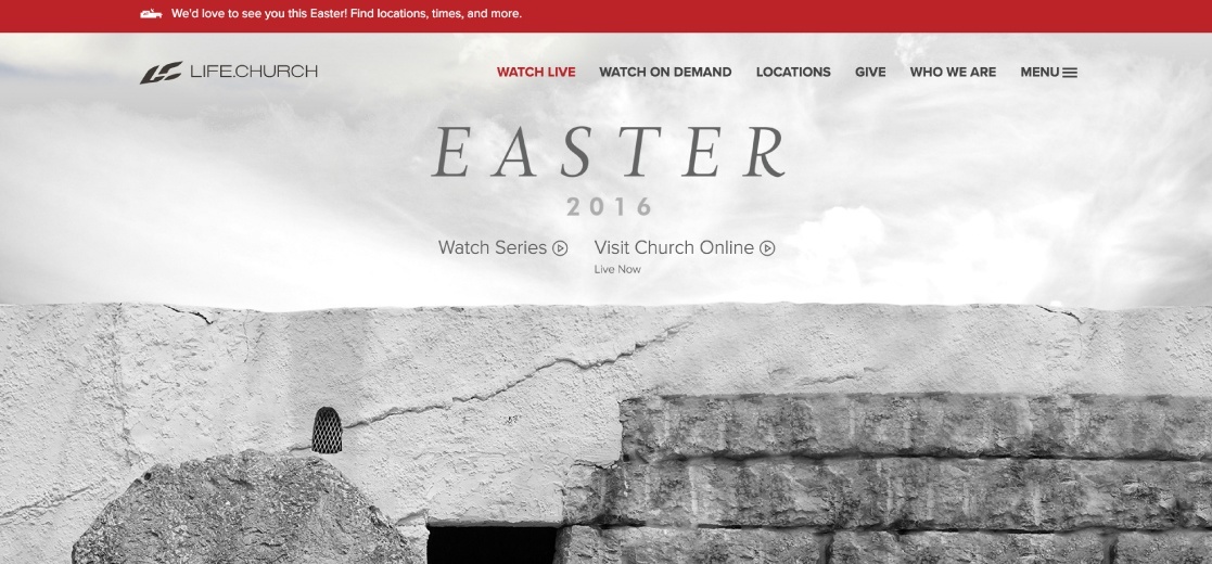 LifeChurch Selection of Beautiful Church Websites