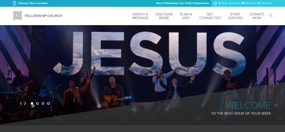 Fellowship Church - Top Church Websites Example