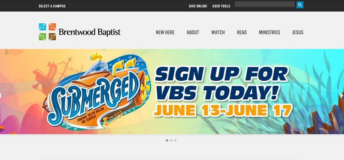 Brentwood Baptist Church - Top Church Website