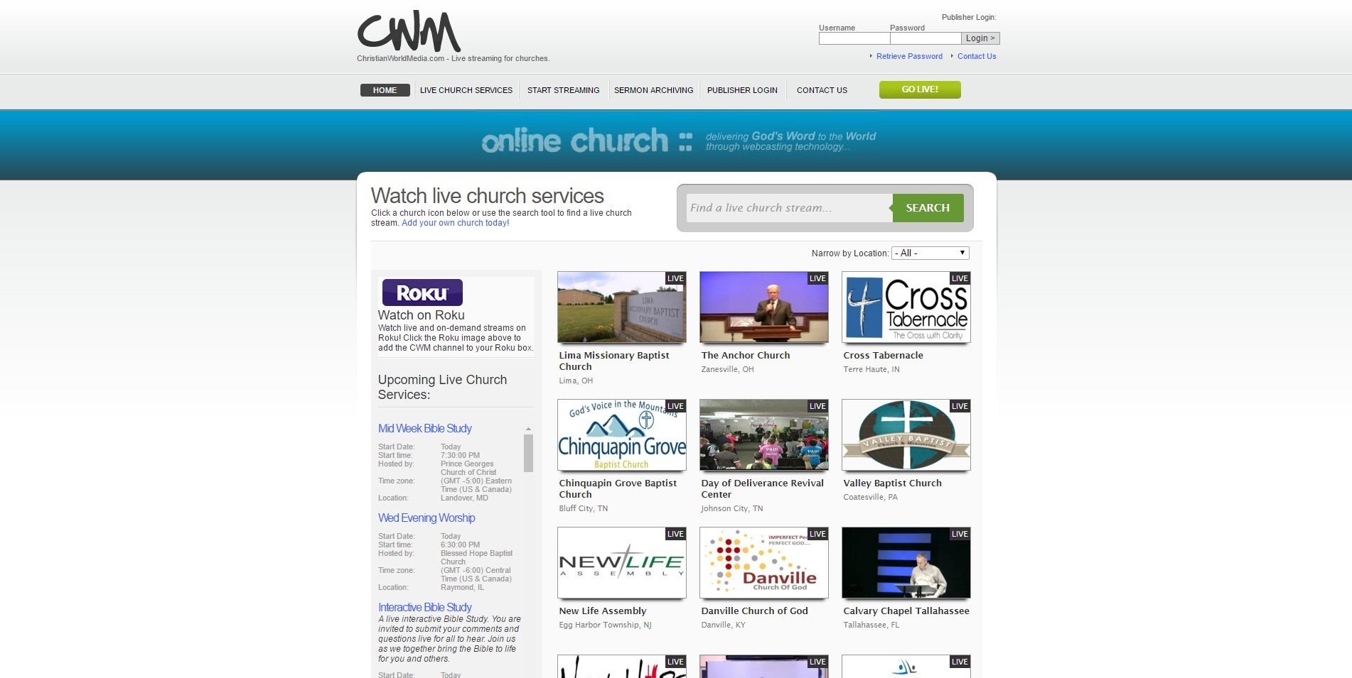 christianworldmedia - live streaming service for church