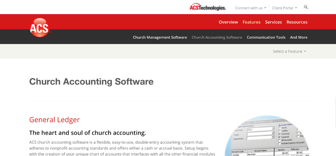 acs - church accounting software
