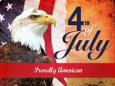 4th of July Church Graphics - Proud to Be an American Church PowerPoint Template