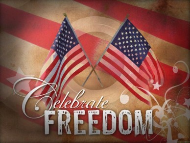 4th of July Church Graphics - Celebrate Freedom PowerPoint Template
