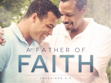 Christian Father's Day Media - A Father of Faith Religious Father's Day PowerPoint Template