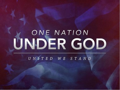 4th of July Church Graphics - One Nation Under God United We Stand Church PowerPoint