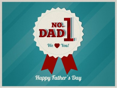 Christian Father's Day Media - Number 1 Dad PowerPoint Template 