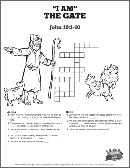 Sunday School Complete Crossword Puzzles