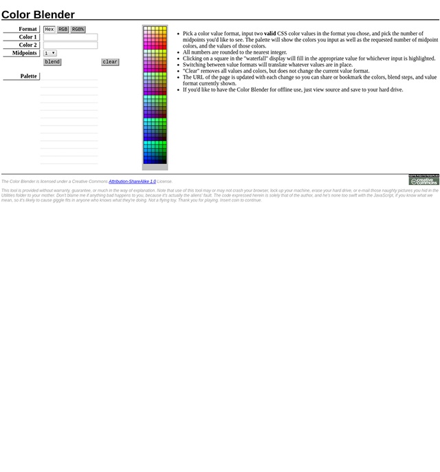 Color Blender - color palette generators