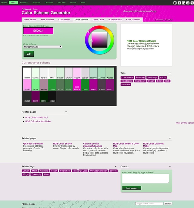 color palette generators - color scheme generator