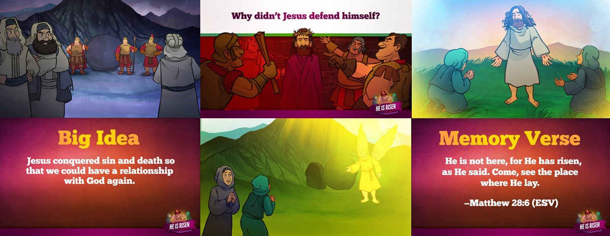 He Is Risen Easter Sunday School Lesson Slides