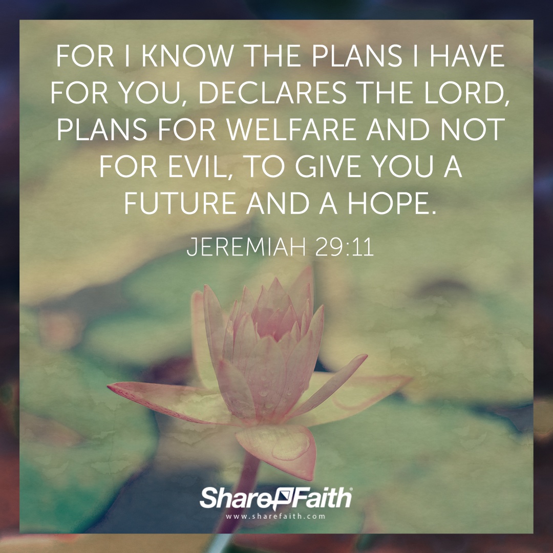 Jeremiah 29:11 - Top 50 Bible Verses for Mother's Day - Sharefaith