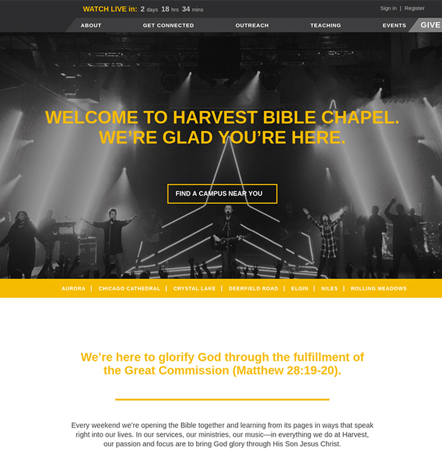 Harvest Bible Chapel Church Website