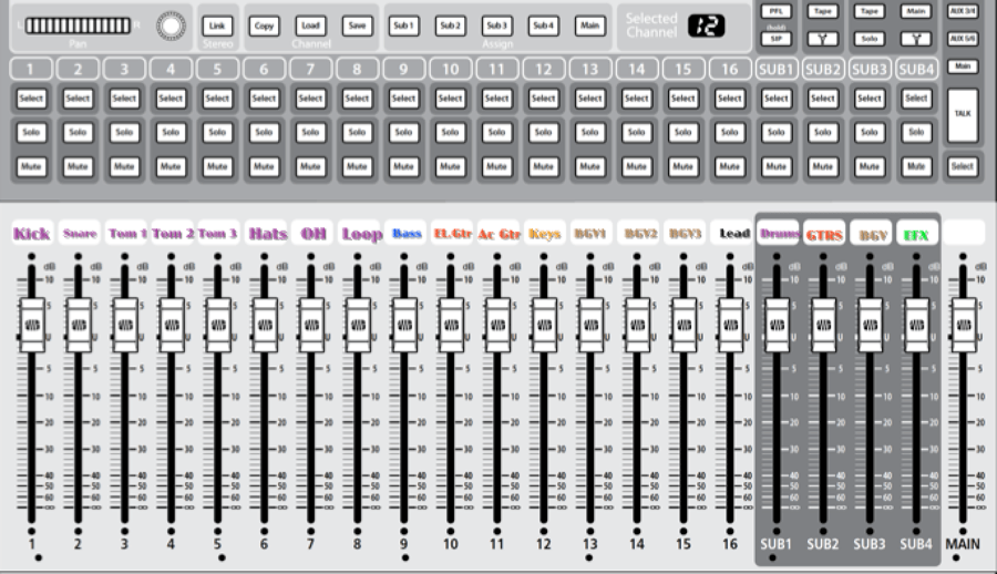 Sound Mixing With Groups & Subgroups - Soundboard & faders 