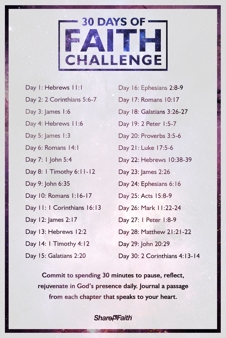 30 Days Of Faith Bible Challenge