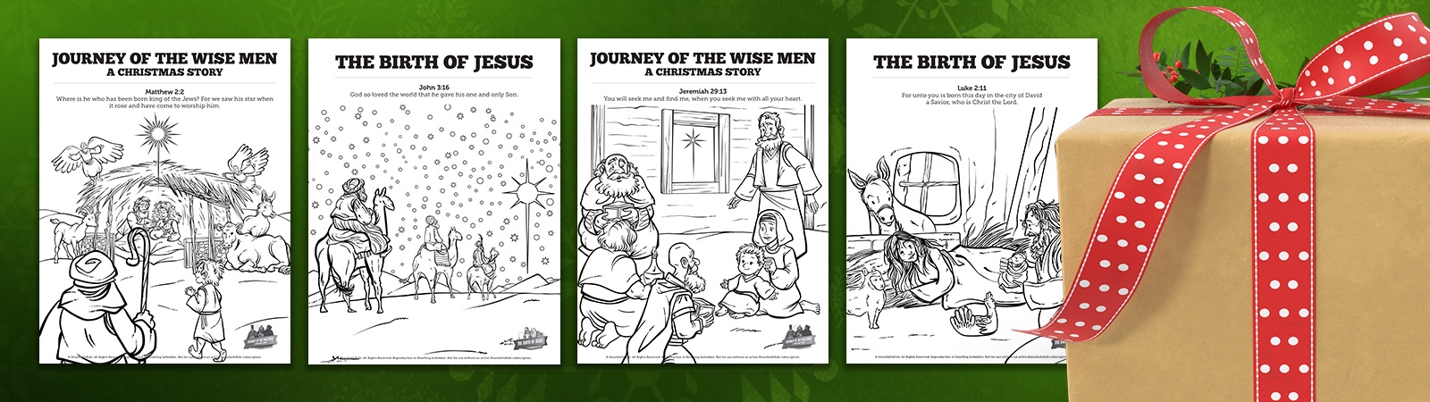 4 Free Sunday School Christmas Coloring Pages For Kids