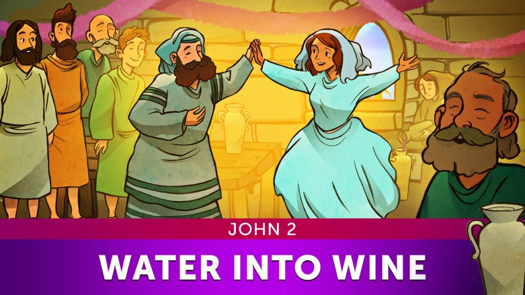 John 2 Jesus Turns Water Into Wine Kids Bible Lesson From the Top 100 Sunday School Lessons for Kids, Parents and Teachers.