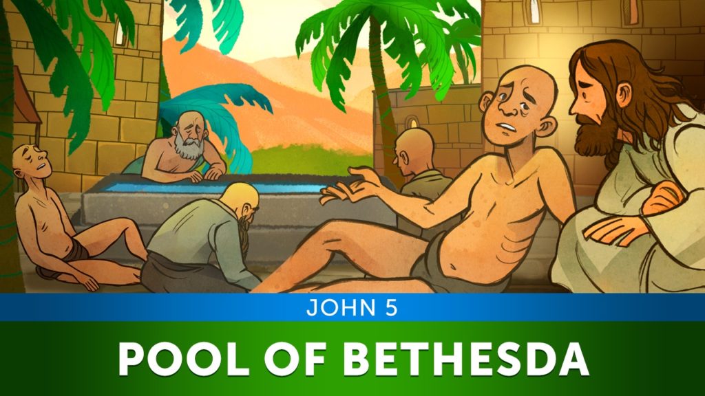 John 5 Pool of Bethesda Kids Bible Lesson from the Top 100 Sunday School Lessons for Kids, Parents and Teachers.