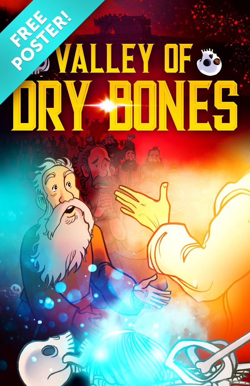 Ezekiel 37 Valley of Dry Bones Sunday School Lesson Promo Poster
