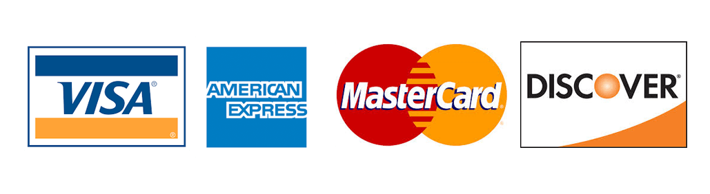 All major credit cards available